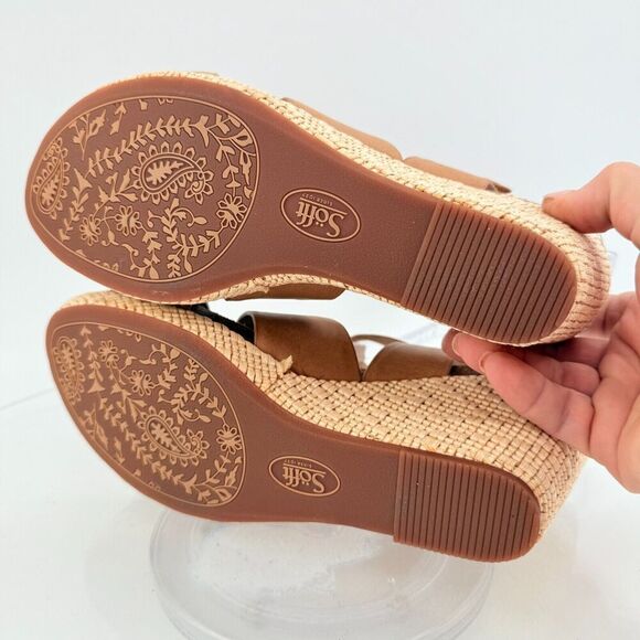 Sofft Womens Clarissa Wedge Ankle Strap Sandals Size 10 M Brown Leather - Picture 13 of 16